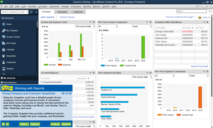 Learn all accounting basics including working with reports.